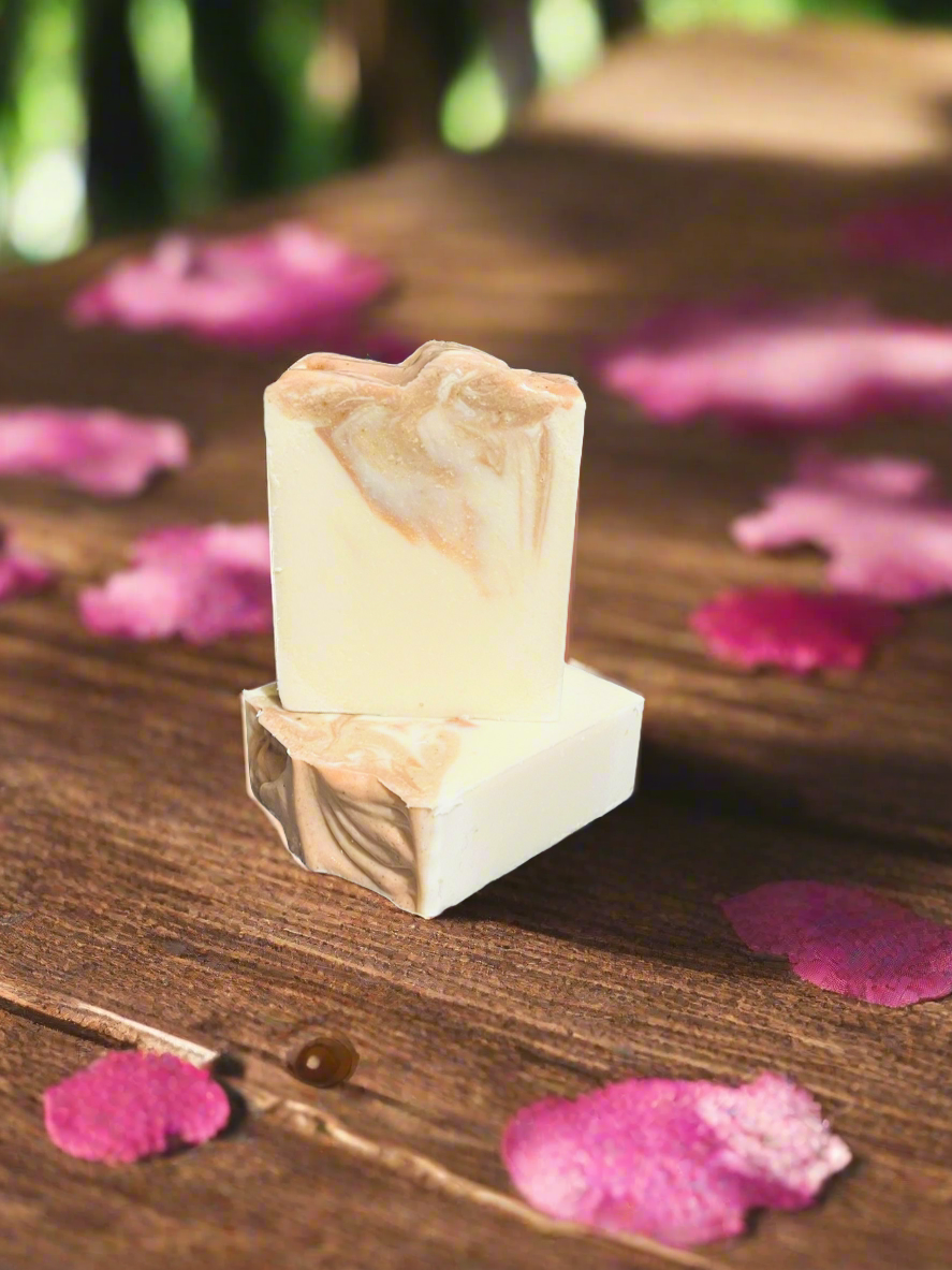 Unscented Goat Milk Soap w/Beet Root Powder and French Pink Clay.
