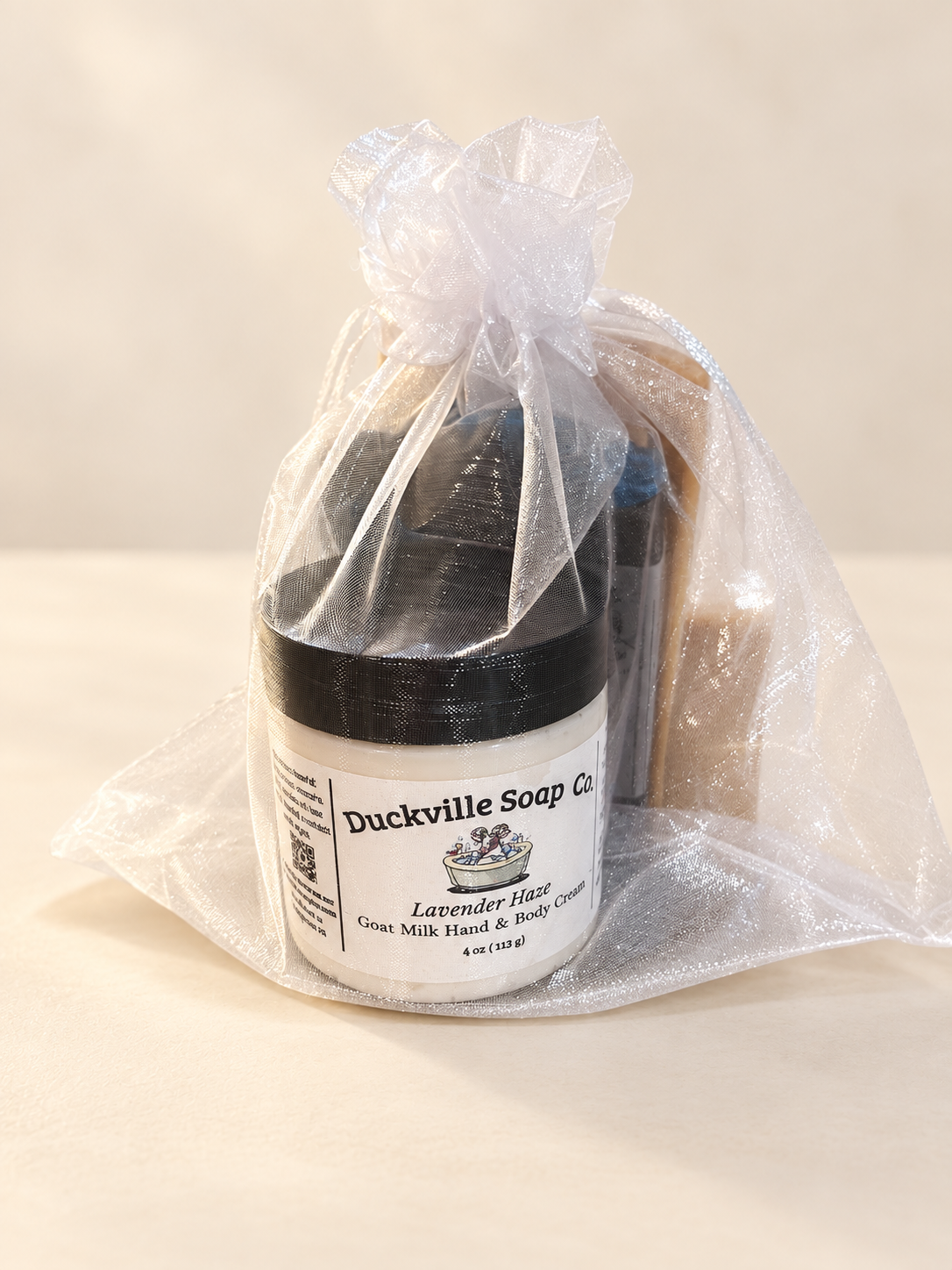 Soap, lotion, and dish gift set